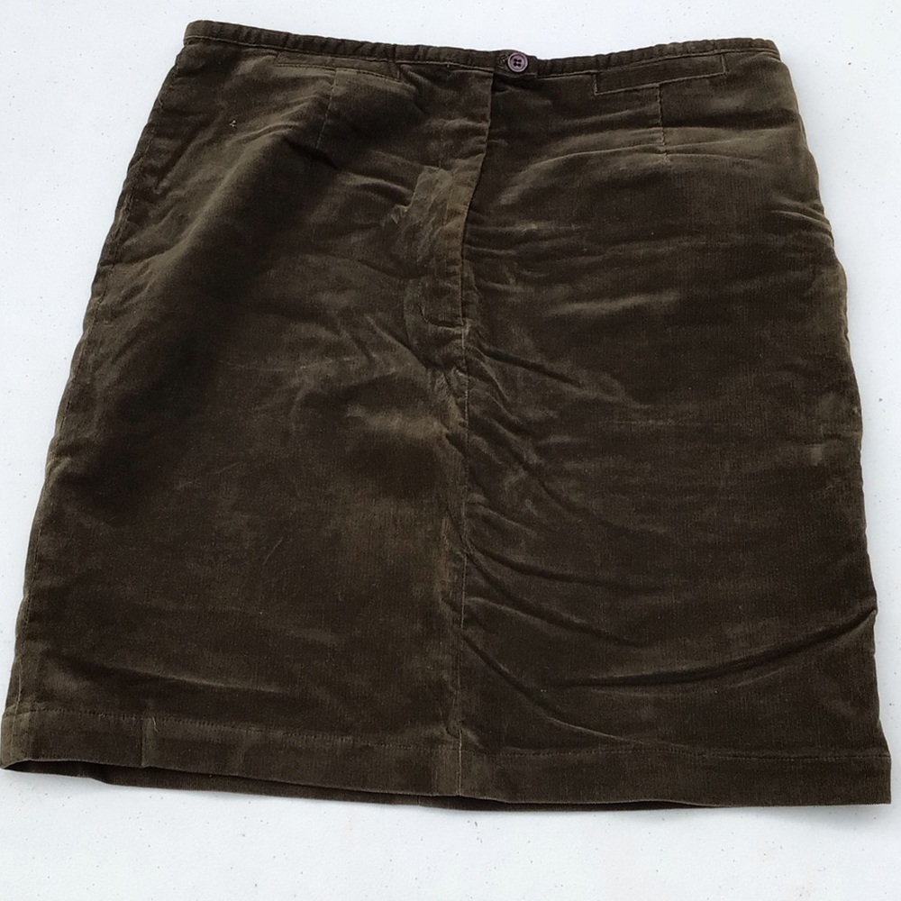 Newport News Classic Brown Corduroy Skirt
